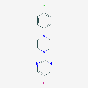 molecular formula C14H14ClFN4 B6445218 2-[4-(4-chlorophenyl)piperazin-1-yl]-5-fluoropyrimidine CAS No. 2549065-32-7