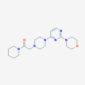 molecular formula C19H30N6O2 B6445233 2-{4-[2-(morpholin-4-yl)pyrimidin-4-yl]piperazin-1-yl}-1-(piperidin-1-yl)ethan-1-one CAS No. 2640885-05-6