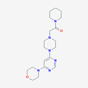 molecular formula C19H30N6O2 B6445244 2-{4-[6-(morpholin-4-yl)pyrimidin-4-yl]piperazin-1-yl}-1-(piperidin-1-yl)ethan-1-one CAS No. 2640896-31-5