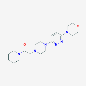 2-{4-[6-(morpholin-4-yl)pyridazin-3-yl]piperazin-1-yl}-1-(piperidin-1-yl)ethan-1-one