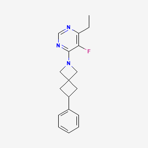 molecular formula C18H20FN3 B6445292 2-(6-ethyl-5-fluoropyrimidin-4-yl)-6-phenyl-2-azaspiro[3.3]heptane CAS No. 2640967-96-8