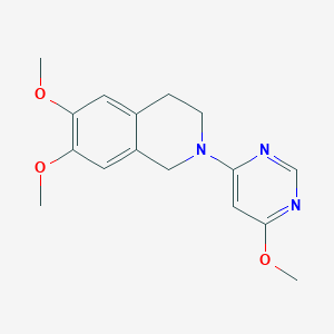 molecular formula C16H19N3O3 B6445309 6,7-dimethoxy-2-(6-methoxypyrimidin-4-yl)-1,2,3,4-tetrahydroisoquinoline CAS No. 2640874-41-3