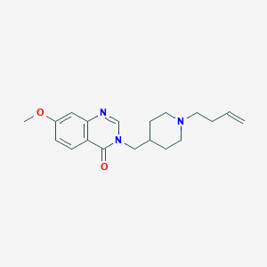 molecular formula C19H25N3O2 B6445337 3-{[1-(but-3-en-1-yl)piperidin-4-yl]methyl}-7-methoxy-3,4-dihydroquinazolin-4-one CAS No. 2549020-27-9