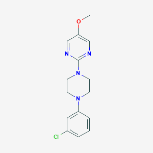 molecular formula C15H17ClN4O B6445367 2-[4-(3-chlorophenyl)piperazin-1-yl]-5-methoxypyrimidine CAS No. 2640962-89-4