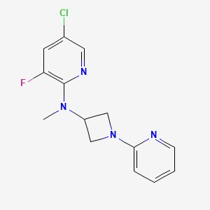 molecular formula C14H14ClFN4 B6445404 5-chloro-3-fluoro-N-methyl-N-[1-(pyridin-2-yl)azetidin-3-yl]pyridin-2-amine CAS No. 2549066-33-1