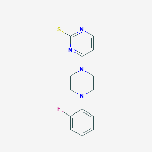 molecular formula C15H17FN4S B6445437 4-[4-(2-fluorophenyl)piperazin-1-yl]-2-(methylsulfanyl)pyrimidine CAS No. 2640861-91-0