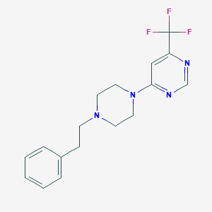 molecular formula C17H19F3N4 B6445493 4-[4-(2-phenylethyl)piperazin-1-yl]-6-(trifluoromethyl)pyrimidine CAS No. 2640878-28-8