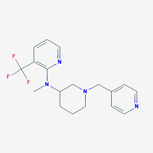 molecular formula C18H21F3N4 B6445512 N-methyl-N-{1-[(pyridin-4-yl)methyl]piperidin-3-yl}-3-(trifluoromethyl)pyridin-2-amine CAS No. 2549006-24-6