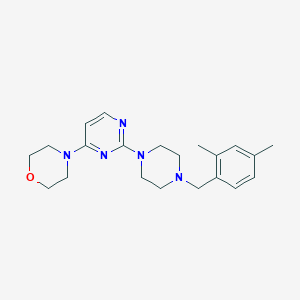 molecular formula C21H29N5O B6445525 4-(2-{4-[(2,4-dimethylphenyl)methyl]piperazin-1-yl}pyrimidin-4-yl)morpholine CAS No. 2548990-25-4