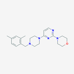 molecular formula C21H29N5O B6445532 4-(4-{4-[(2,4-dimethylphenyl)methyl]piperazin-1-yl}pyrimidin-2-yl)morpholine CAS No. 2549022-99-1