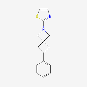 molecular formula C15H16N2S B6445553 6-phenyl-2-(1,3-thiazol-2-yl)-2-azaspiro[3.3]heptane CAS No. 2640881-63-4