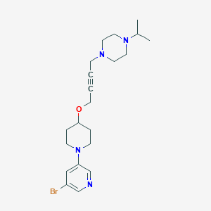molecular formula C21H31BrN4O B6445562 1-(4-{[1-(5-bromopyridin-3-yl)piperidin-4-yl]oxy}but-2-yn-1-yl)-4-(propan-2-yl)piperazine CAS No. 2549037-38-7