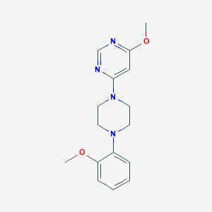 molecular formula C16H20N4O2 B6445566 4-methoxy-6-[4-(2-methoxyphenyl)piperazin-1-yl]pyrimidine CAS No. 2640963-31-9