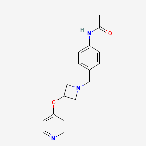 N-(4-{[3-(pyridin-4-yloxy)azetidin-1-yl]methyl}phenyl)acetamide