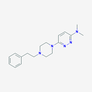 molecular formula C18H25N5 B6445575 N,N-dimethyl-6-[4-(2-phenylethyl)piperazin-1-yl]pyridazin-3-amine CAS No. 2640956-29-0