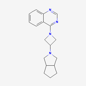 molecular formula C18H22N4 B6445587 4-(3-{octahydrocyclopenta[c]pyrrol-2-yl}azetidin-1-yl)quinazoline CAS No. 2549020-58-6