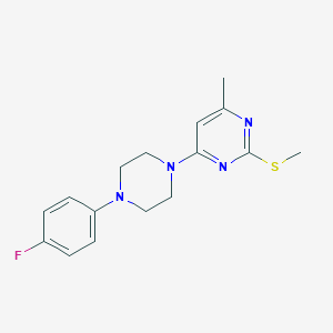 molecular formula C16H19FN4S B6445600 4-[4-(4-fluorophenyl)piperazin-1-yl]-6-methyl-2-(methylsulfanyl)pyrimidine CAS No. 2548982-55-2