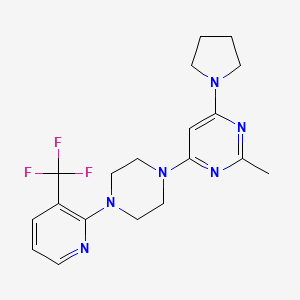 2-methyl-4-(pyrrolidin-1-yl)-6-{4-[3-(trifluoromethyl)pyridin-2-yl]piperazin-1-yl}pyrimidine