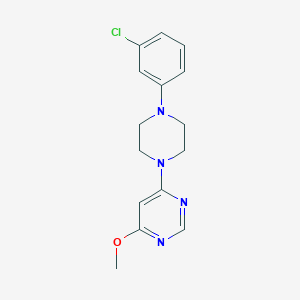 molecular formula C15H17ClN4O B6445647 4-[4-(3-chlorophenyl)piperazin-1-yl]-6-methoxypyrimidine CAS No. 2640845-74-3