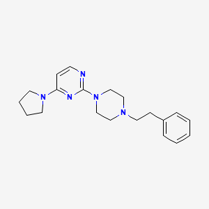 molecular formula C20H27N5 B6445651 2-[4-(2-phenylethyl)piperazin-1-yl]-4-(pyrrolidin-1-yl)pyrimidine CAS No. 2640895-34-5