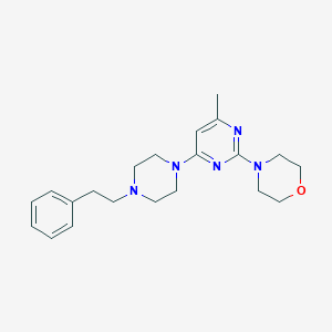 molecular formula C21H29N5O B6445663 4-{4-methyl-6-[4-(2-phenylethyl)piperazin-1-yl]pyrimidin-2-yl}morpholine CAS No. 2640971-27-1