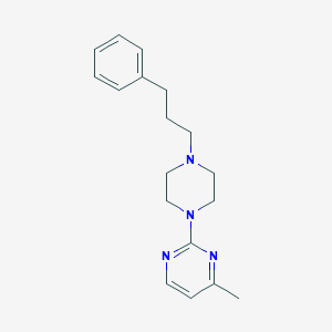 molecular formula C18H24N4 B6445665 4-methyl-2-[4-(3-phenylpropyl)piperazin-1-yl]pyrimidine CAS No. 2640845-81-2