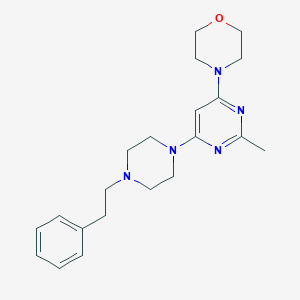 molecular formula C21H29N5O B6445673 4-{2-methyl-6-[4-(2-phenylethyl)piperazin-1-yl]pyrimidin-4-yl}morpholine CAS No. 2640845-84-5