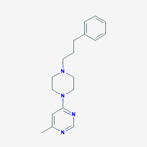molecular formula C18H24N4 B6445681 4-methyl-6-[4-(3-phenylpropyl)piperazin-1-yl]pyrimidine CAS No. 2640974-82-7