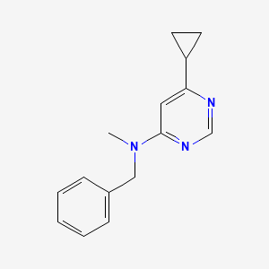 molecular formula C15H17N3 B6445692 N-benzyl-6-cyclopropyl-N-methylpyrimidin-4-amine CAS No. 2549020-75-7
