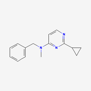 molecular formula C15H17N3 B6445698 N-benzyl-2-cyclopropyl-N-methylpyrimidin-4-amine CAS No. 2548975-06-8