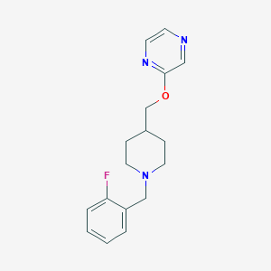 molecular formula C17H20FN3O B6445711 2-({1-[(2-fluorophenyl)methyl]piperidin-4-yl}methoxy)pyrazine CAS No. 2548991-84-8