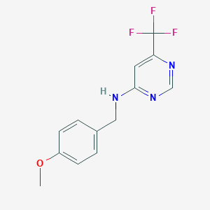 molecular formula C13H12F3N3O B6445731 N-[(4-methoxyphenyl)methyl]-6-(trifluoromethyl)pyrimidin-4-amine CAS No. 2640970-99-4