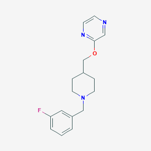 molecular formula C17H20FN3O B6445733 2-({1-[(3-fluorophenyl)methyl]piperidin-4-yl}methoxy)pyrazine CAS No. 2549008-00-4