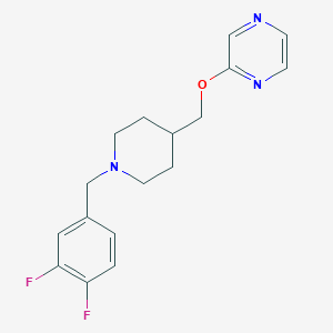 molecular formula C17H19F2N3O B6445739 2-({1-[(3,4-difluorophenyl)methyl]piperidin-4-yl}methoxy)pyrazine CAS No. 2549018-36-0