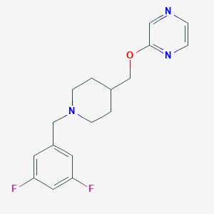 molecular formula C17H19F2N3O B6445805 2-({1-[(3,5-difluorophenyl)methyl]piperidin-4-yl}methoxy)pyrazine CAS No. 2549063-17-2