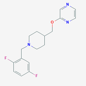 molecular formula C17H19F2N3O B6445809 2-({1-[(2,5-difluorophenyl)methyl]piperidin-4-yl}methoxy)pyrazine CAS No. 2549063-13-8