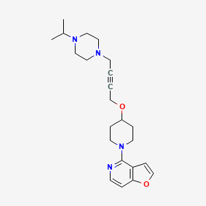 molecular formula C23H32N4O2 B6445841 1-{4-[(1-{furo[3,2-c]pyridin-4-yl}piperidin-4-yl)oxy]but-2-yn-1-yl}-4-(propan-2-yl)piperazine CAS No. 2548987-20-6