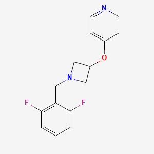 molecular formula C15H14F2N2O B6445870 4-({1-[(2,6-difluorophenyl)methyl]azetidin-3-yl}oxy)pyridine CAS No. 2640962-84-9