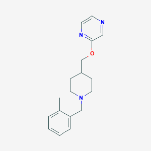 molecular formula C18H23N3O B6445897 2-({1-[(2-methylphenyl)methyl]piperidin-4-yl}methoxy)pyrazine CAS No. 2549004-01-3