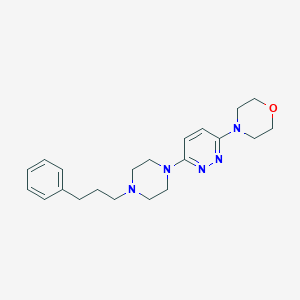 molecular formula C21H29N5O B6445910 4-{6-[4-(3-phenylpropyl)piperazin-1-yl]pyridazin-3-yl}morpholine CAS No. 2640977-60-0