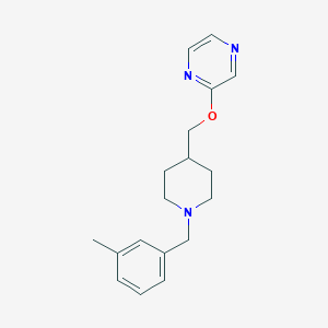 B6445924 2-({1-[(3-methylphenyl)methyl]piperidin-4-yl}methoxy)pyrazine CAS No. 2549063-36-5