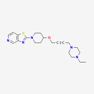 molecular formula C21H29N5OS B6445925 1-ethyl-4-{4-[(1-{[1,3]thiazolo[4,5-c]pyridin-2-yl}piperidin-4-yl)oxy]but-2-yn-1-yl}piperazine CAS No. 2640861-94-3
