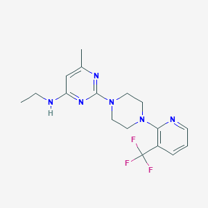 molecular formula C17H21F3N6 B6445928 N-ethyl-6-methyl-2-{4-[3-(trifluoromethyl)pyridin-2-yl]piperazin-1-yl}pyrimidin-4-amine CAS No. 2549052-67-5
