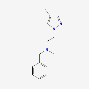 molecular formula C14H19N3 B6445936 benzyl(methyl)[2-(4-methyl-1H-pyrazol-1-yl)ethyl]amine CAS No. 2548977-85-9