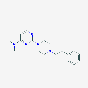 molecular formula C19H27N5 B6445941 N,N,6-trimethyl-2-[4-(2-phenylethyl)piperazin-1-yl]pyrimidin-4-amine CAS No. 2640878-59-5