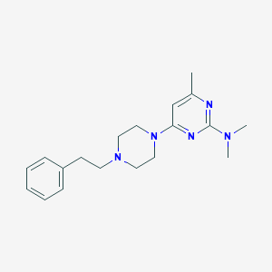 molecular formula C19H27N5 B6445956 N,N,4-trimethyl-6-[4-(2-phenylethyl)piperazin-1-yl]pyrimidin-2-amine CAS No. 2640978-54-5