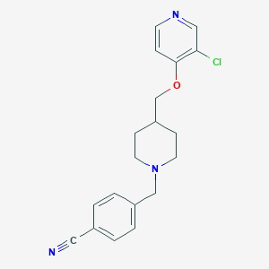 molecular formula C19H20ClN3O B6445970 4-[(4-{[(3-chloropyridin-4-yl)oxy]methyl}piperidin-1-yl)methyl]benzonitrile CAS No. 2549018-63-3