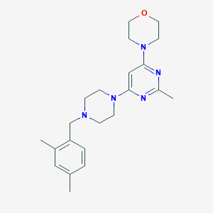 molecular formula C22H31N5O B6445994 4-(6-{4-[(2,4-dimethylphenyl)methyl]piperazin-1-yl}-2-methylpyrimidin-4-yl)morpholine CAS No. 2549064-16-4