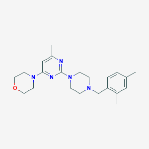 molecular formula C22H31N5O B6446001 4-(2-{4-[(2,4-dimethylphenyl)methyl]piperazin-1-yl}-6-methylpyrimidin-4-yl)morpholine CAS No. 2549064-05-1