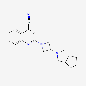 molecular formula C20H22N4 B6446048 2-(3-{octahydrocyclopenta[c]pyrrol-2-yl}azetidin-1-yl)quinoline-4-carbonitrile CAS No. 2548996-41-2